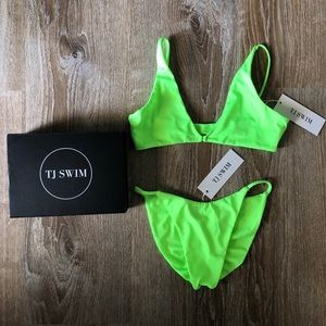 TJ Swim | Neon green swimsuit